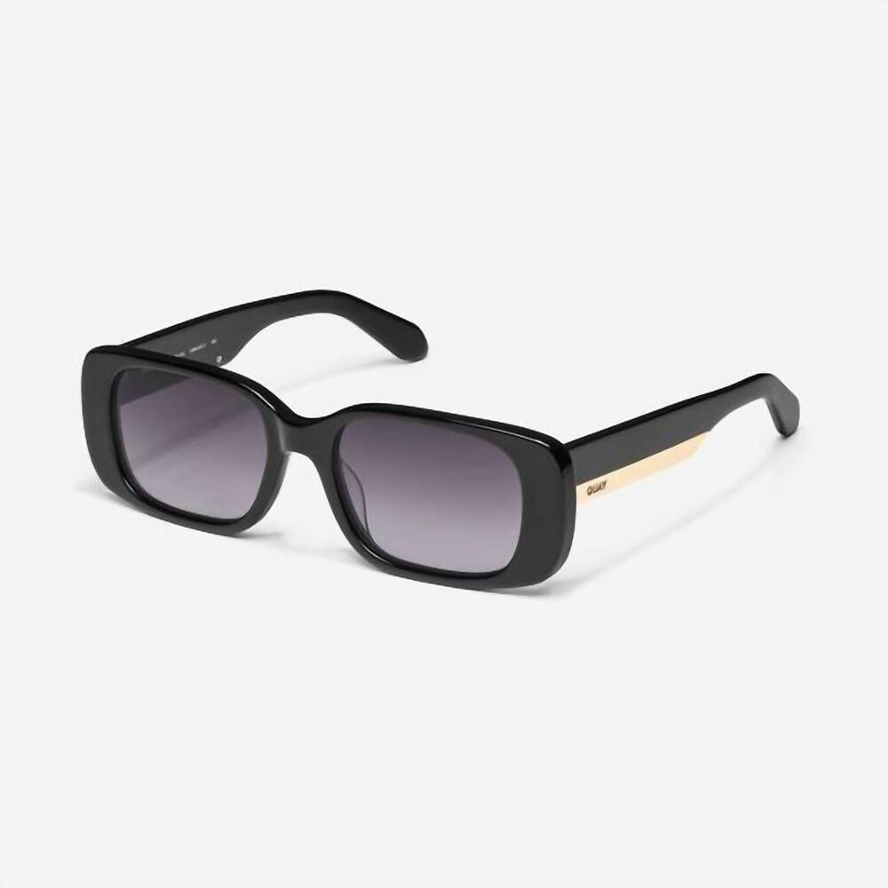 NEW QUAY women's karma sunglasses in black/smoke